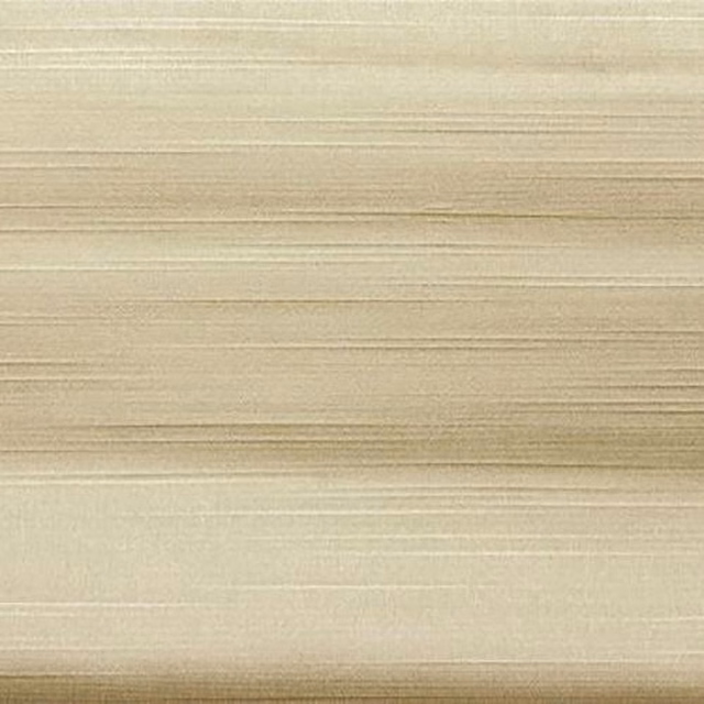 Warm sandy beige fabric swatch with subtle horizontal striations and soft sheen