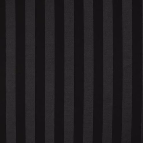 Dark vertical black and charcoal striped fabric with a matte woven texture