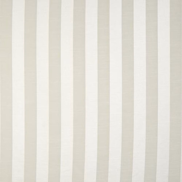 Vertical ivory and cream striped fabric swatch with a soft woven texture