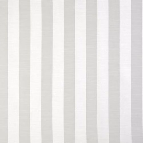 Vertical soft white and pale grey striped fabric with a smooth woven texture