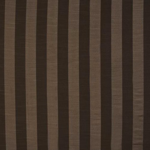 Vertical bronze, taupe and dark brown striped woven fabric swatch