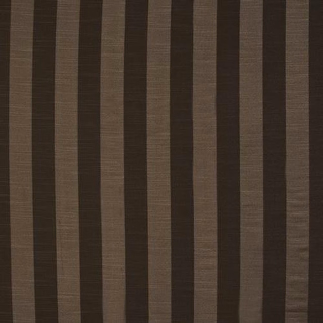 Vertical bronze, taupe and dark brown striped woven fabric swatch