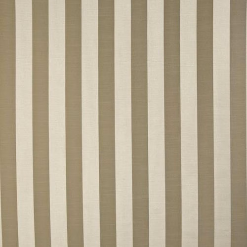 Vertical sand and cream striped fabric with a smooth woven finish