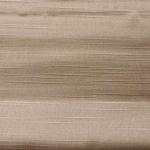 Soft taupe striped fabric swatch with fine tonal horizontal bands