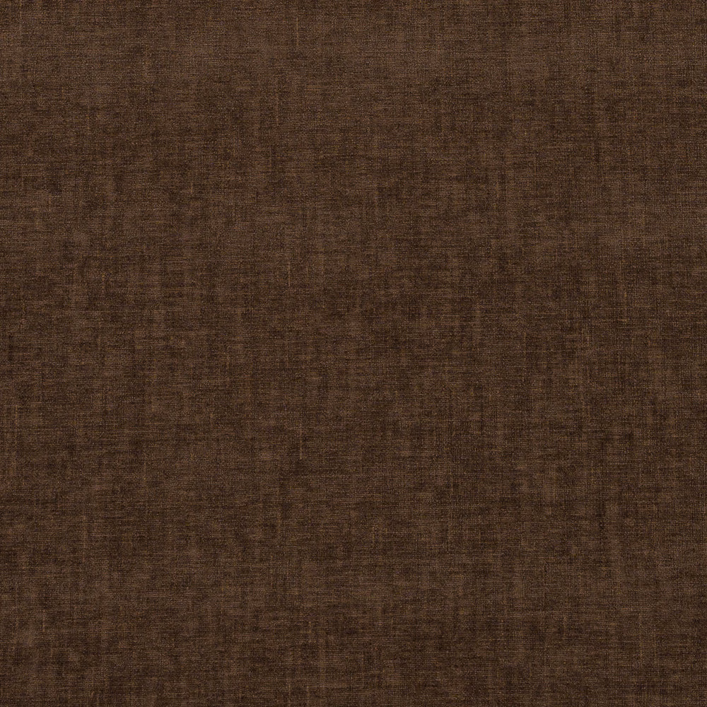 Deep cocoa brown woven fabric with a subtle linen-like texture