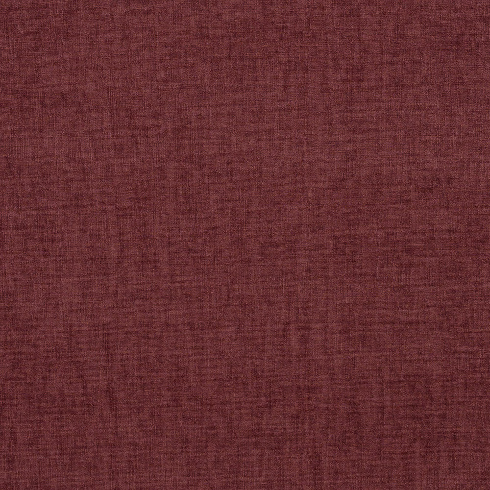 Deep damson plum plain-woven fabric with a subtle linen-like texture