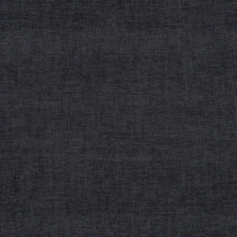 Dark indigo-blue woven fabric swatch with subtle charcoal texture