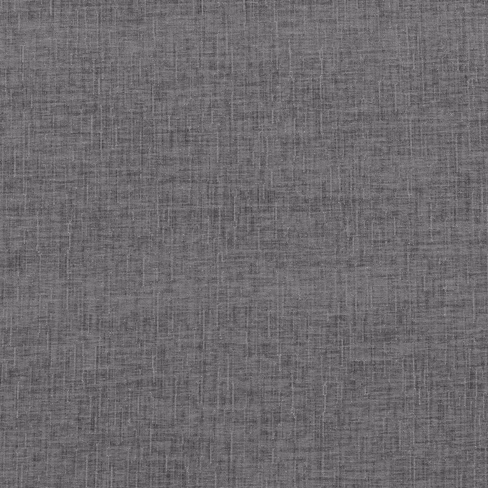 Close-up of slate grey woven fabric with a fine linen-like texture