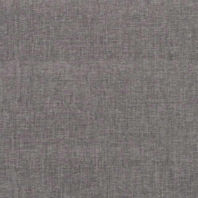 Close-up of a soft stone-grey plain woven fabric with fine linen-like texture