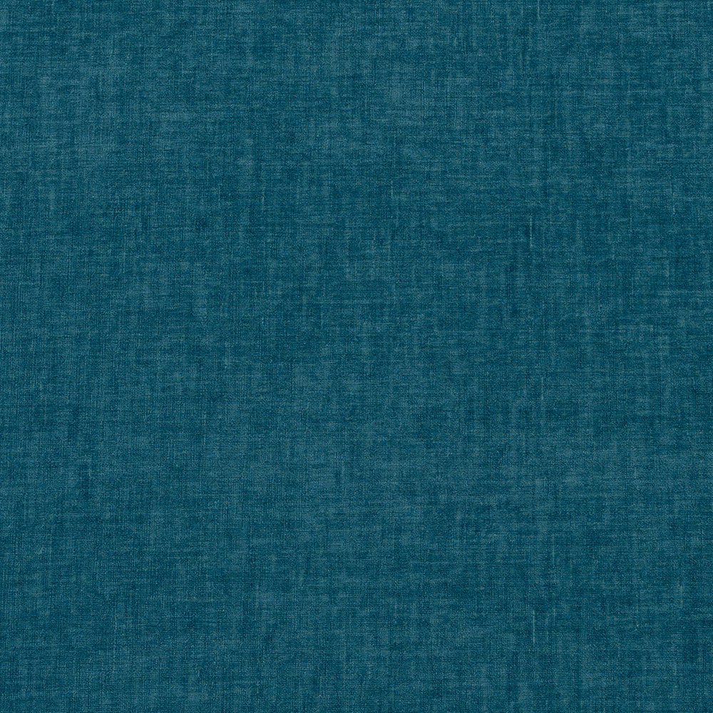 Deep teal plain woven fabric with a subtle textured surface