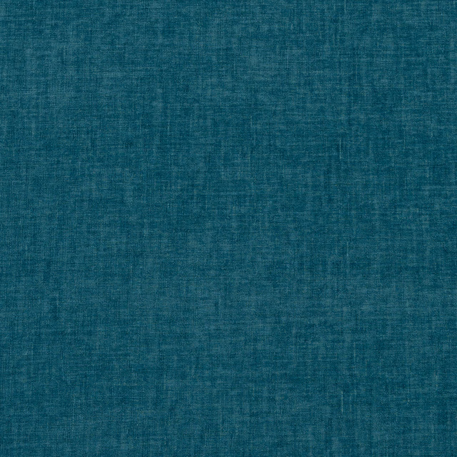 Deep teal plain woven fabric with a subtle textured surface