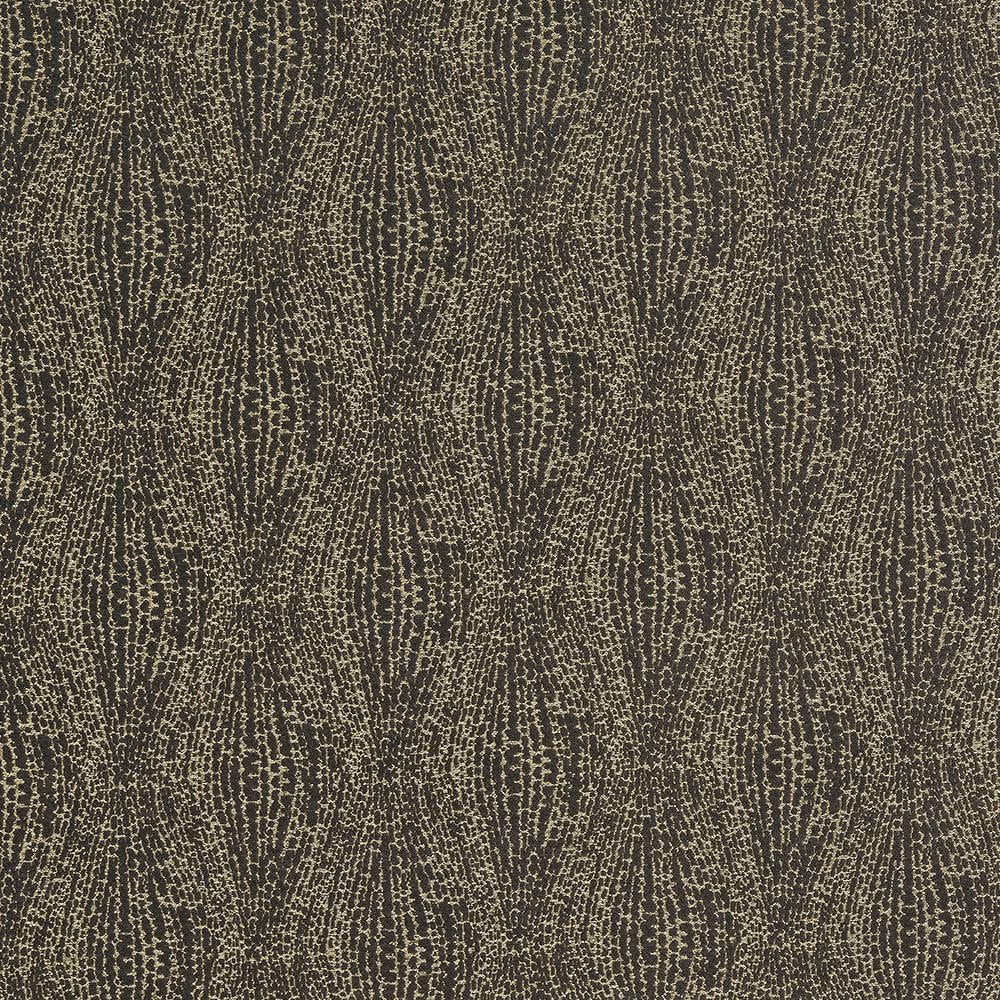 Dark taupe-brown geometric fabric with subtle metallic flecks