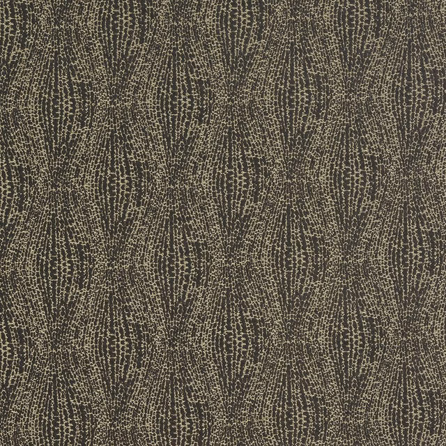 Dark taupe-brown geometric fabric with subtle metallic flecks