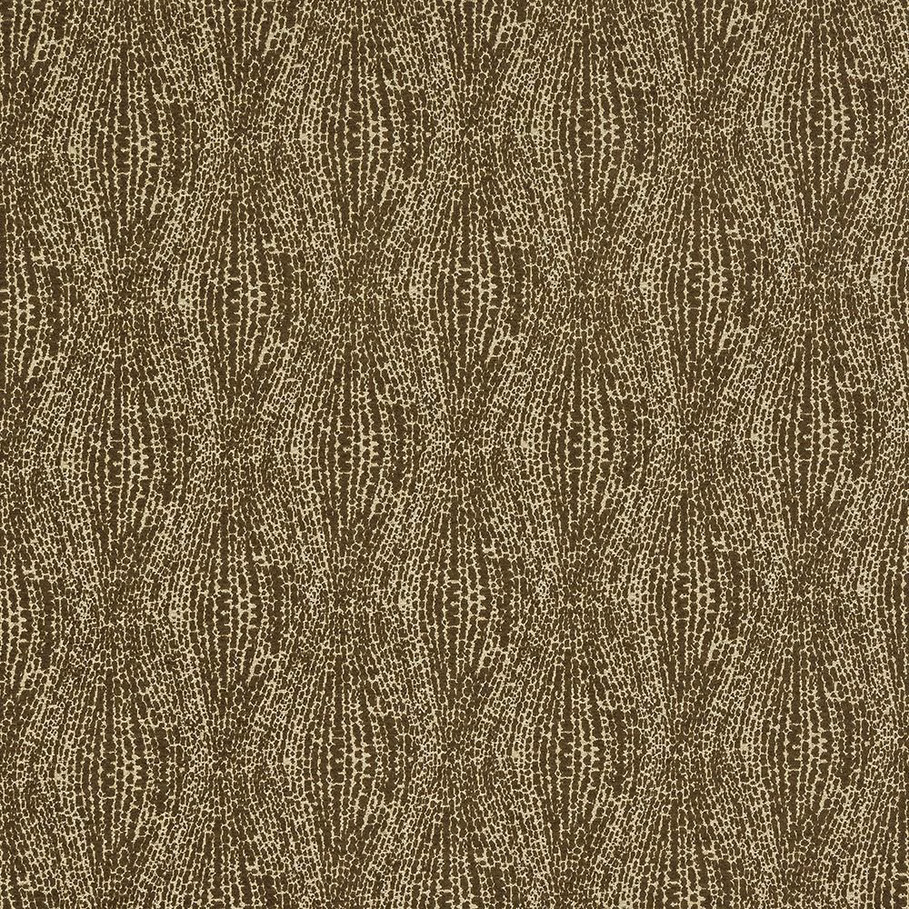 Warm sand-brown damask fabric with mottled texture and subtle sheen