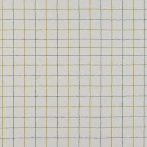 Pale pistachio green checked fabric with fine grey grid lines
