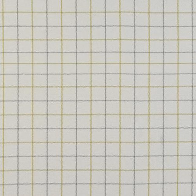 Pale pistachio green checked fabric with fine grey grid lines