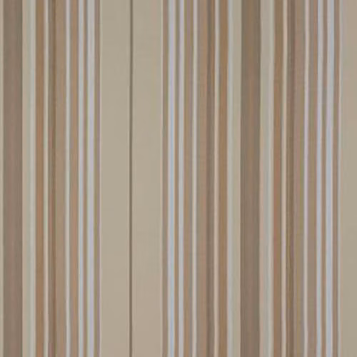 Vertical cream and beige striped cotton fabric with fine tonal bands