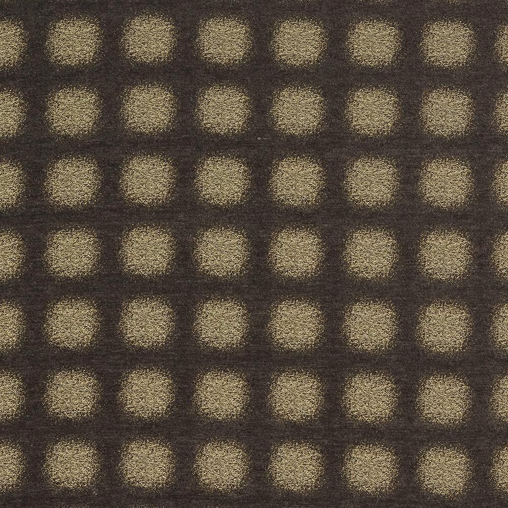 Taupe-gold dotted check fabric on a dark charcoal ground, with a soft metallic sheen