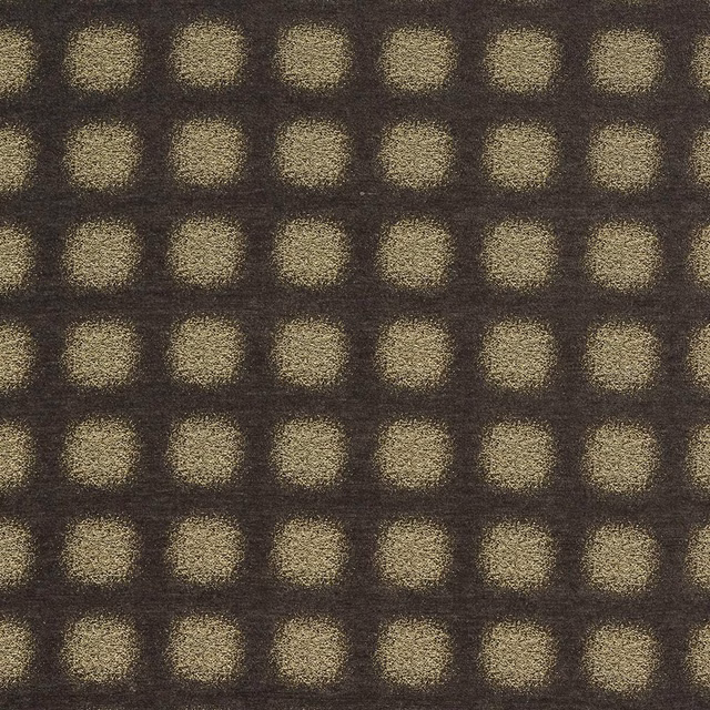 Taupe-gold dotted check fabric on a dark charcoal ground, with a soft metallic sheen