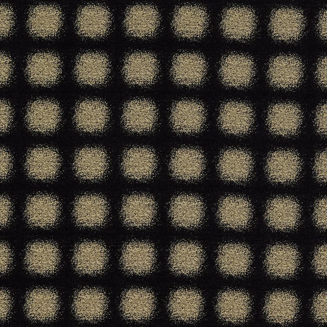 Black fabric with a gold-speckled check pattern and soft metallic sheen