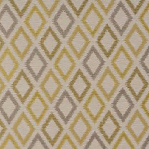 Olive and taupe diamond trellis fabric on a pale ground
