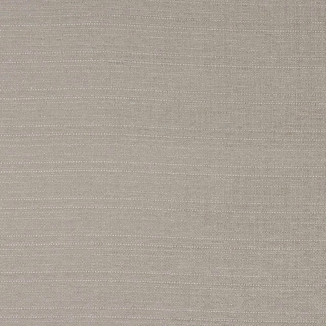 Close-up of soft stone-beige woven fabric with subtle horizontal slub texture