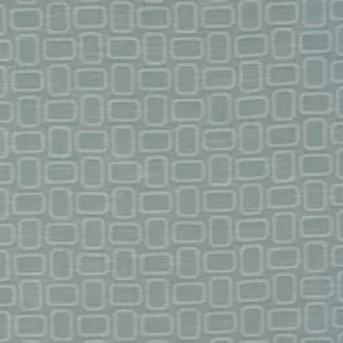 Duck egg blue geometric cotton fabric with small rounded square motif