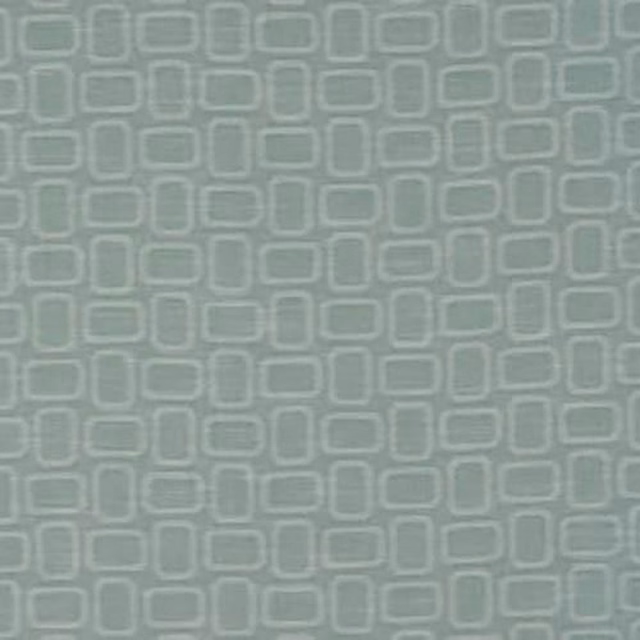 Duck egg blue geometric cotton fabric with small rounded square motif