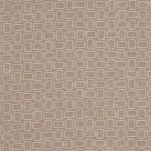 Soft oatmeal beige cotton with small rounded geometric woven motif
