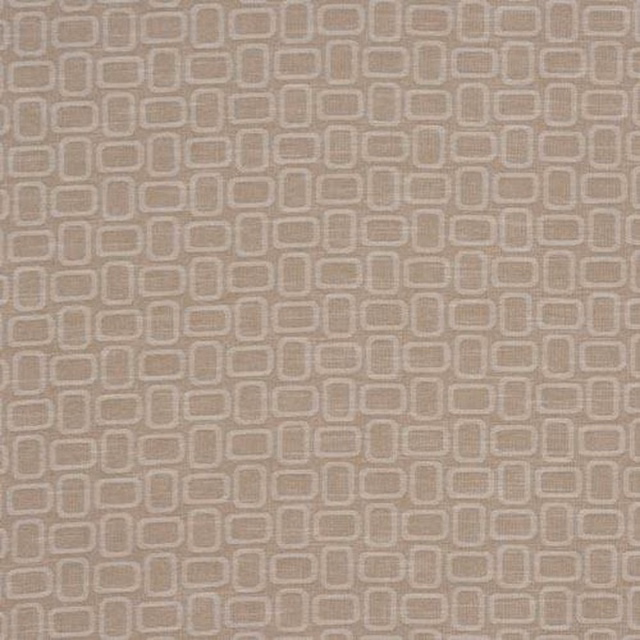 Soft oatmeal beige cotton with small rounded geometric woven motif