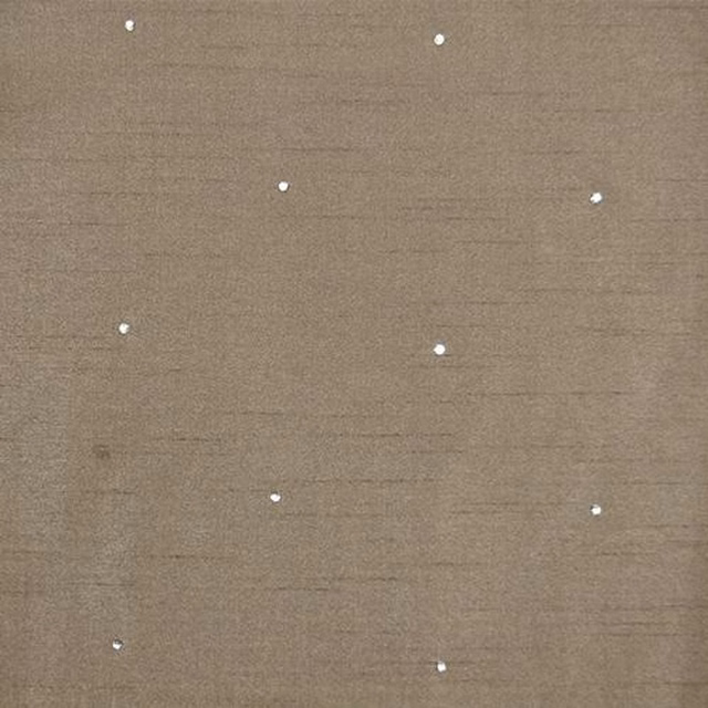 Warm coffee-brown fabric with tiny scattered white dots and subtle horizontal texture