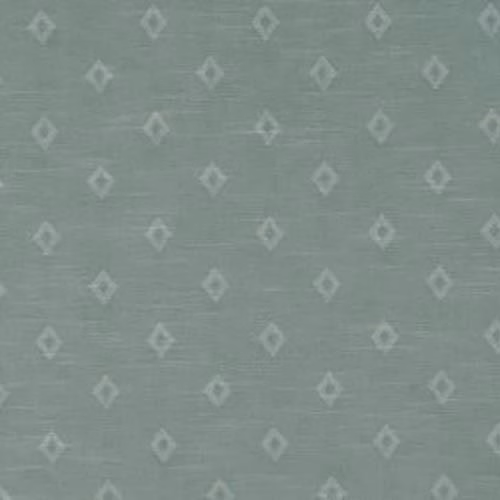 Soft duck-egg teal cotton fabric with small pale diamond motif