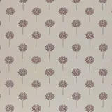 Cream fabric with small berry tree motifs in pink, plum and blue