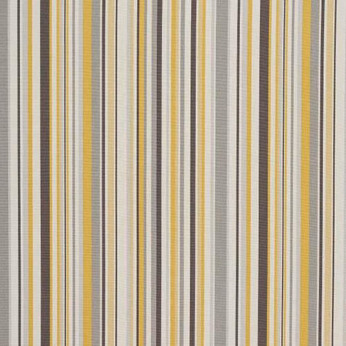 Vertical chartreuse, yellow, cream and taupe stripes on a fine cotton fabric