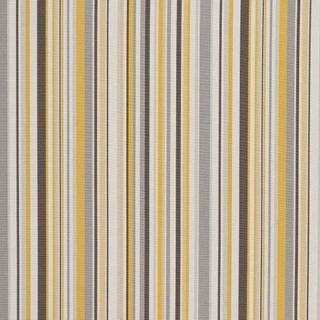 Vertical chartreuse, yellow, cream and taupe stripes on a fine cotton fabric