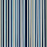 Vertical indigo, aqua, cream and navy stripes on a cotton fabric swatch