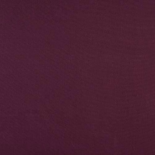 Solid deep aubergine purple cotton swatch with a smooth plain weave