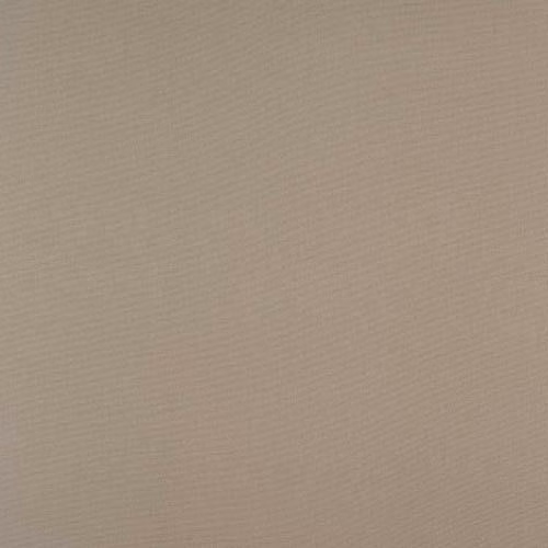 Close-up of a plain stone taupe cotton fabric with fine diagonal weave