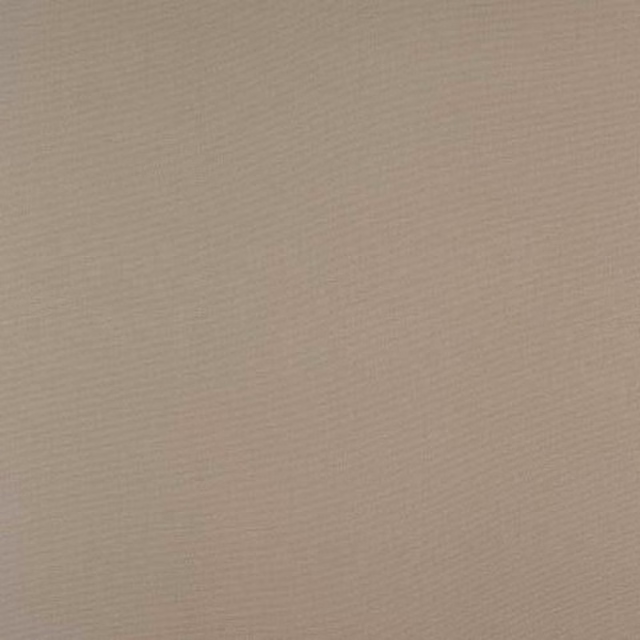 Close-up of a plain stone taupe cotton fabric with fine diagonal weave
