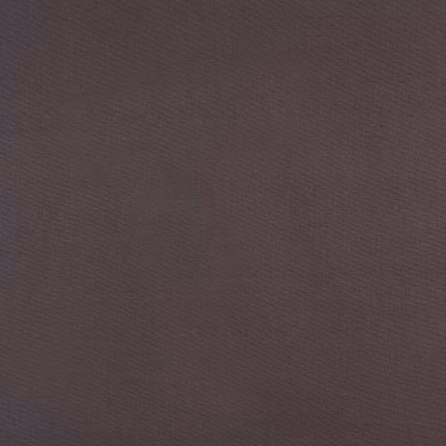 Deep cocoa-brown plain cotton fabric with a fine diagonal weave