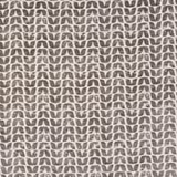Small repeating charcoal-grey motif on a pale textured fabric ground