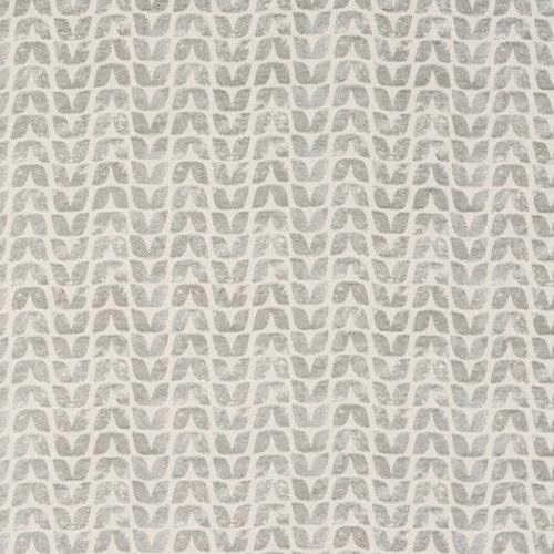 Pale dove grey abstract repeat on a creamy ground, small-scale textured fabric swatch