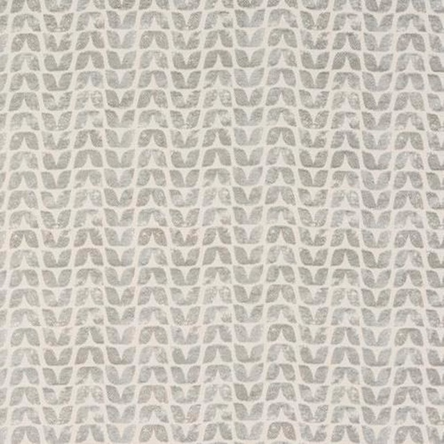 Pale dove grey abstract repeat on a creamy ground, small-scale textured fabric swatch