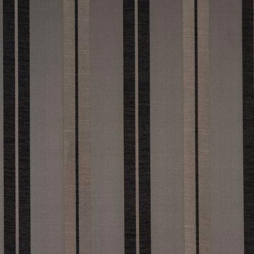 Vertical charcoal and grey striped woven fabric with a subtle dry texture