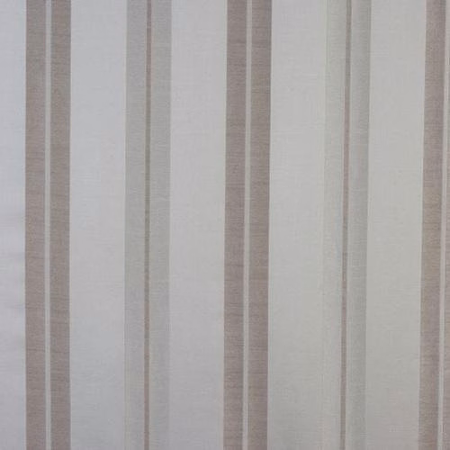 Vertical natural stripes in beige, taupe and ivory on a soft woven fabric