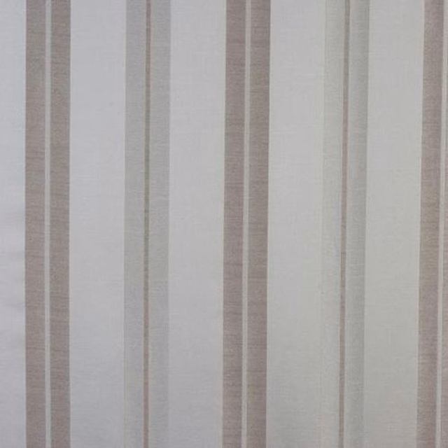 Vertical natural stripes in beige, taupe and ivory on a soft woven fabric