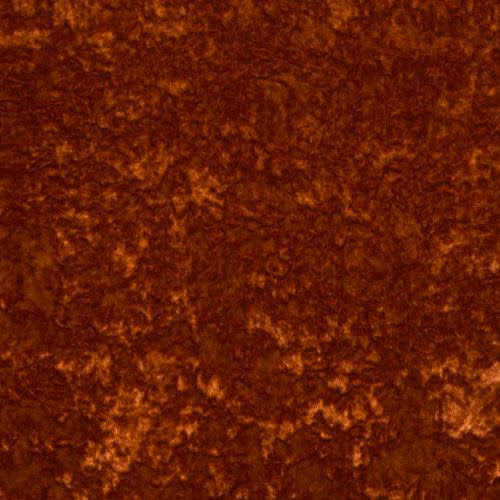 Close-up of deep burnt-orange velour with mottled russet highlights