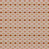 Small repeating burnt orange and peach dotted stripe fabric on a pale ground