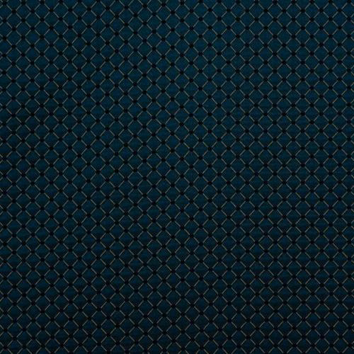 Dark teal geometric fabric with small diamond lattice and soft woven texture