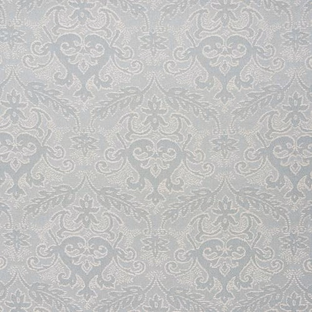 Pale seafoam damask fabric swatch with subtle tonal weave